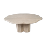 Table basse en travertin "nuage" années 80
