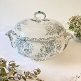 Iron earth soup tureen, Sarreguemines, Eglantine model