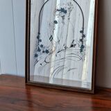 Miroir sérigraphie vintage
