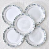 Assiettes terre de fer polychrome St Amand