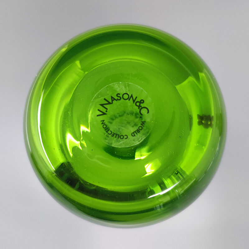 Set of 3 vases in Murano Glass by Nason, Made in Italy 1970