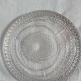 2 beaded glass bottle bottoms