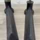 Chenets neoclassical cast iron and brass