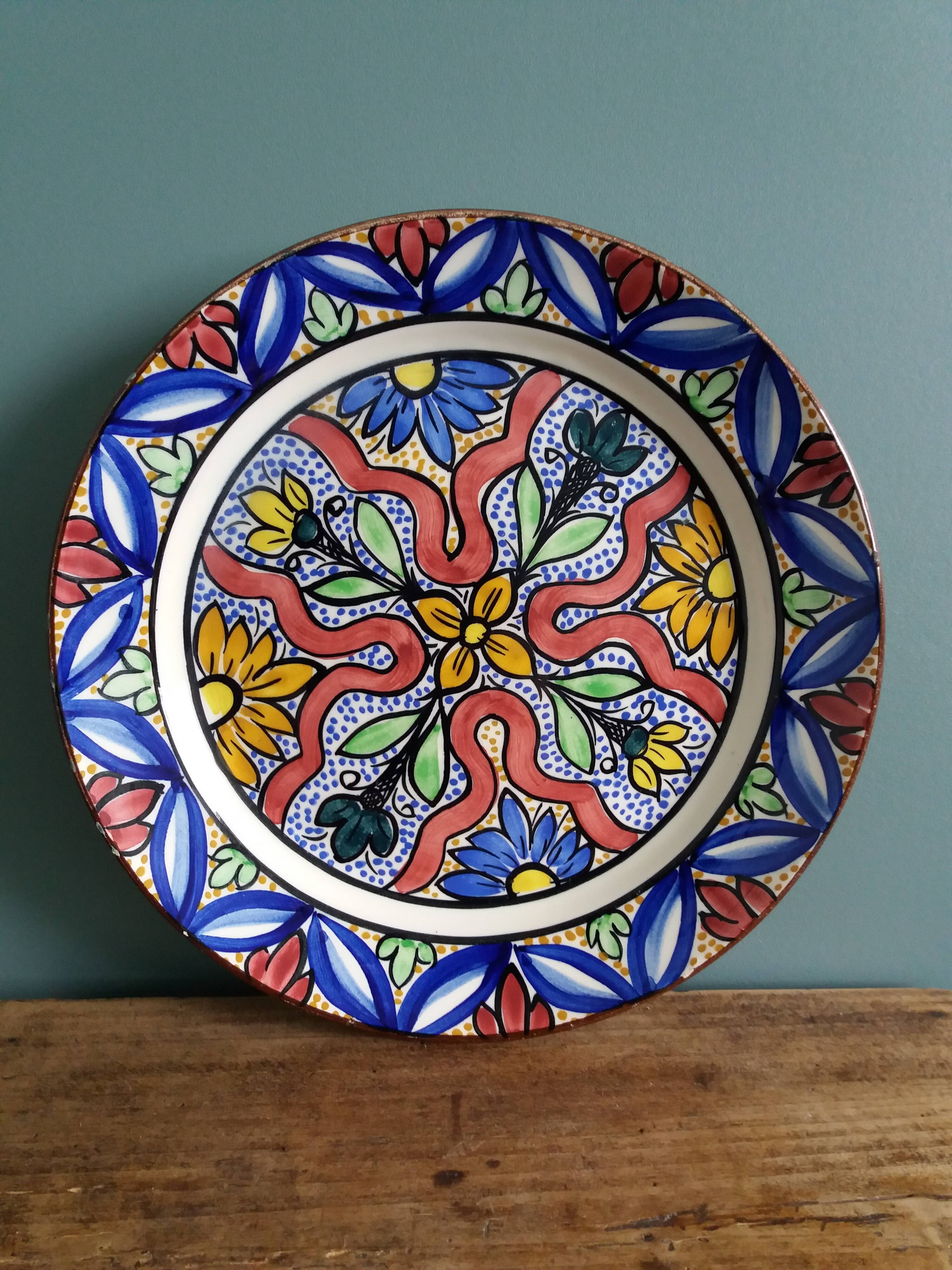 Hand painted decorative wall plates Spain
