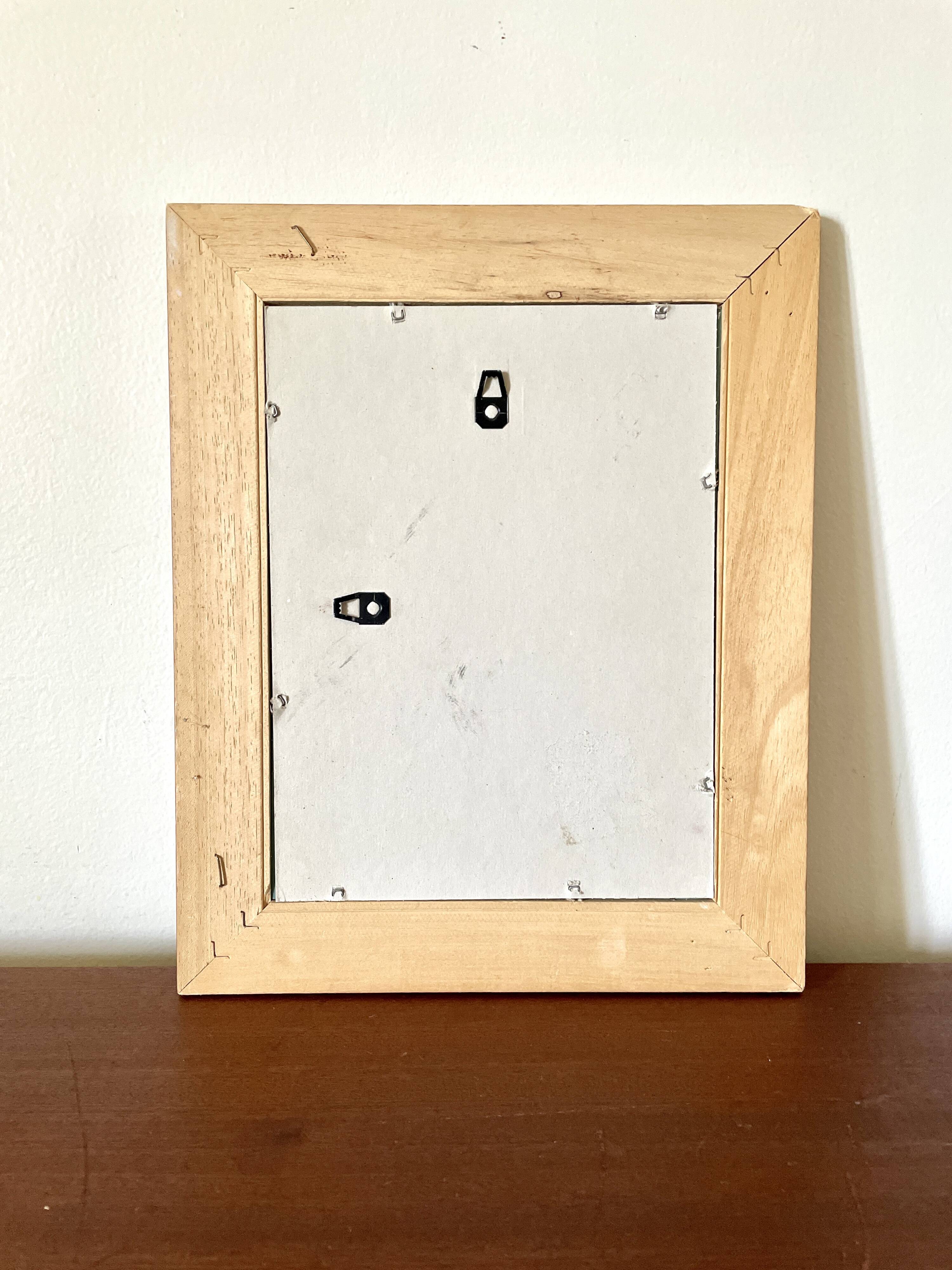 Miroir classique rectangulaire en bois sculpté