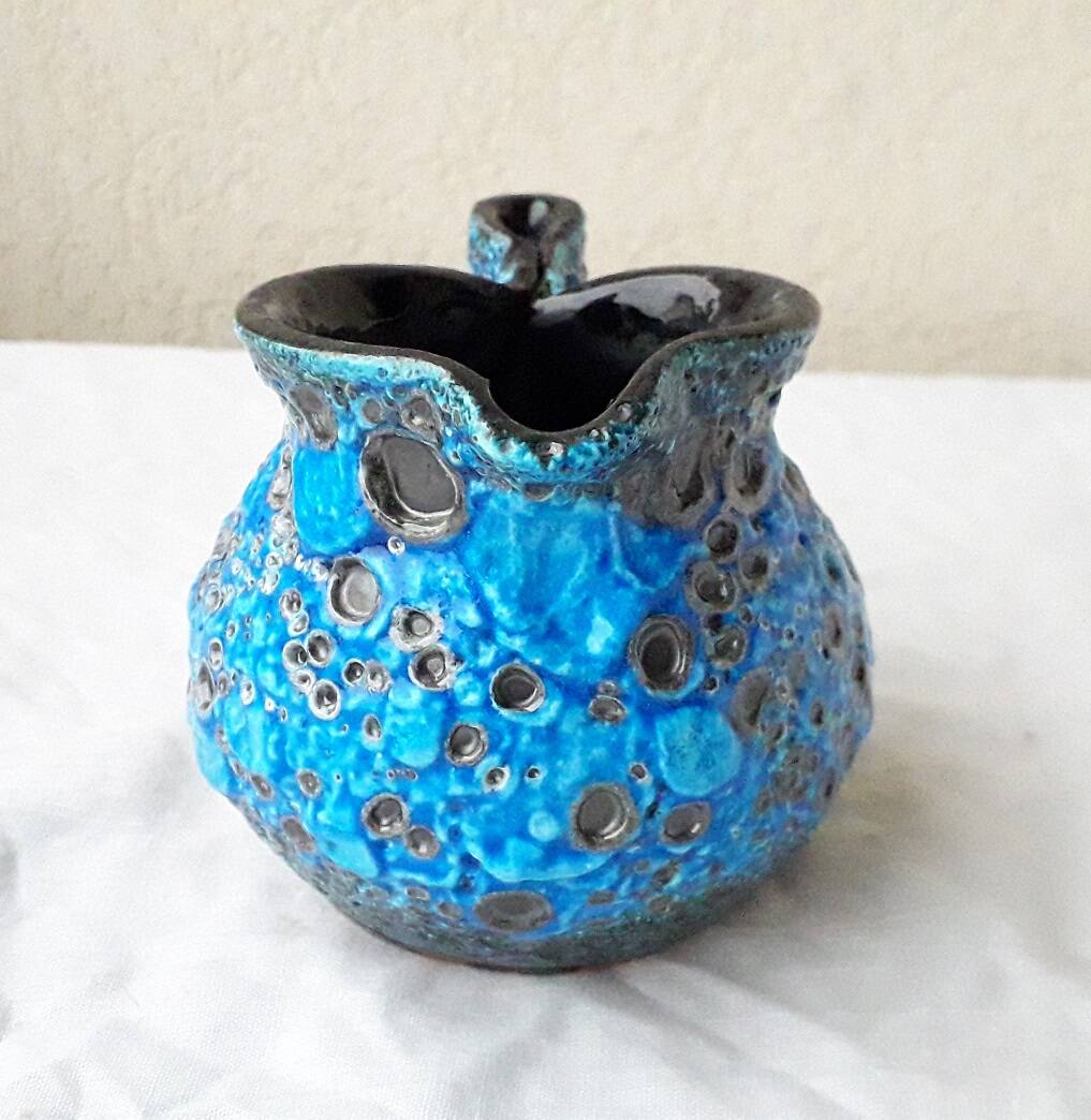 Blue milk jug