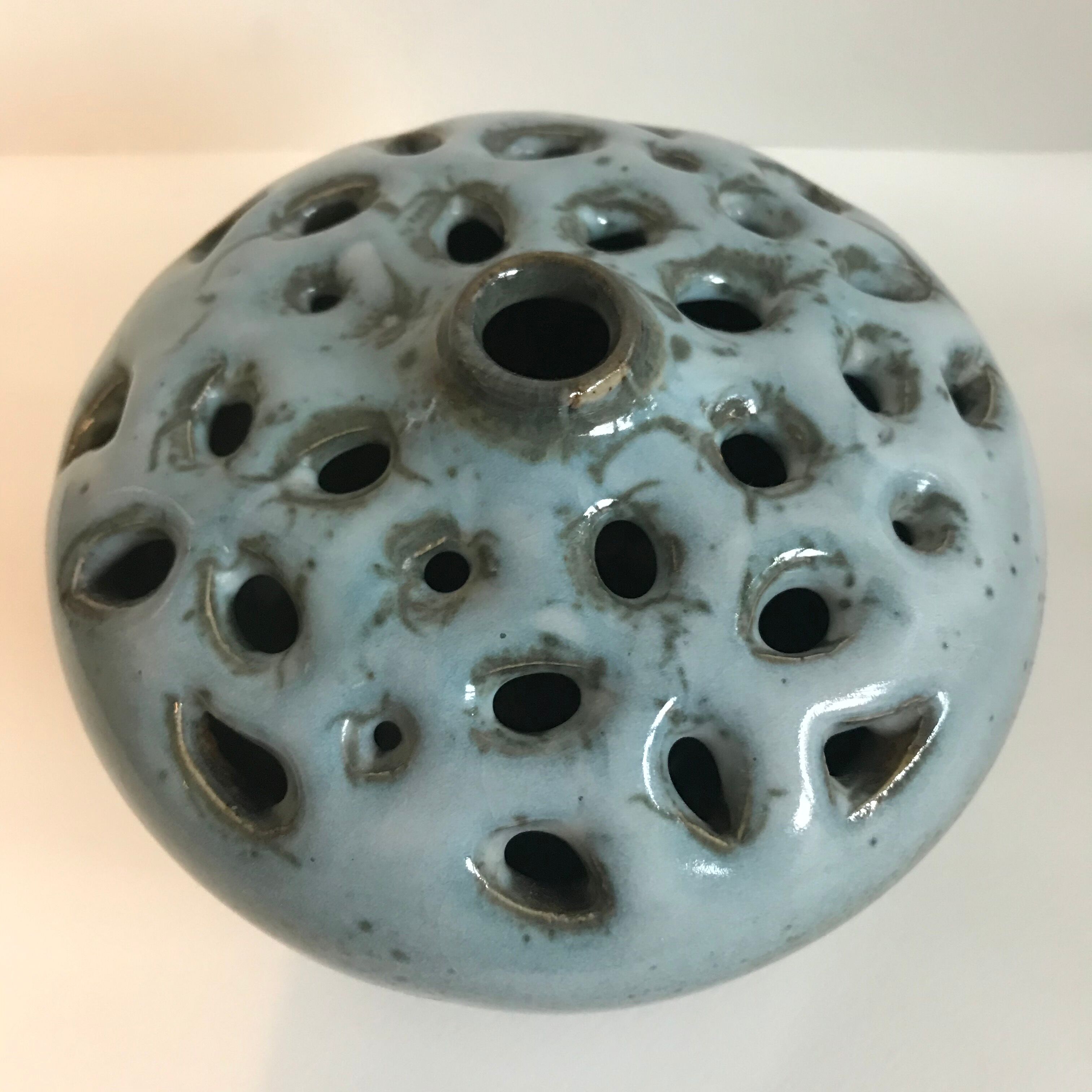 Blue ceramic vase