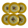 6 flat plates in porcelain from LIMOGES. Fruit decoration.