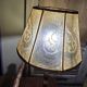 Antique lampshade in leather