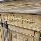 19th-century zinc and solid oak bar counter