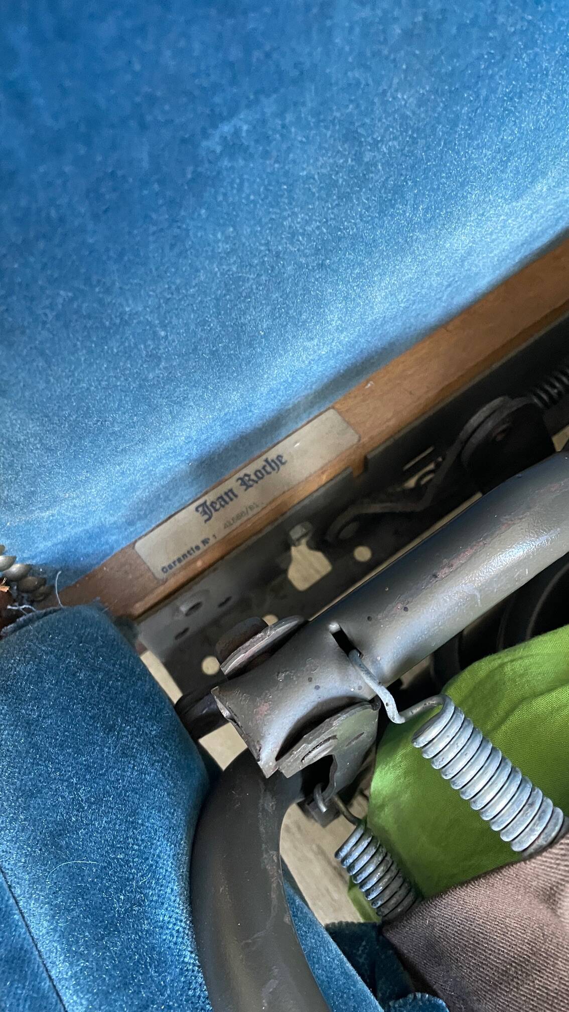 Vintage Velvet Jean Roche Bois Sofa