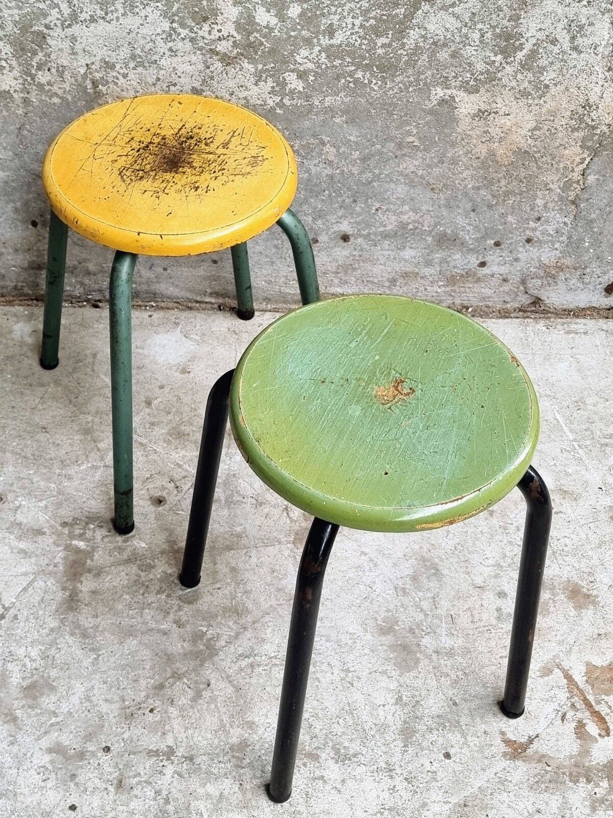 Vintage stools school stools set of 4
