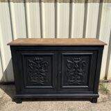 Black wood bottom sideboard