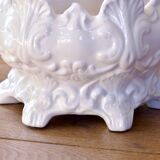 Antique cachepot, 19th century, 1873, in earthenware with baroque decoration