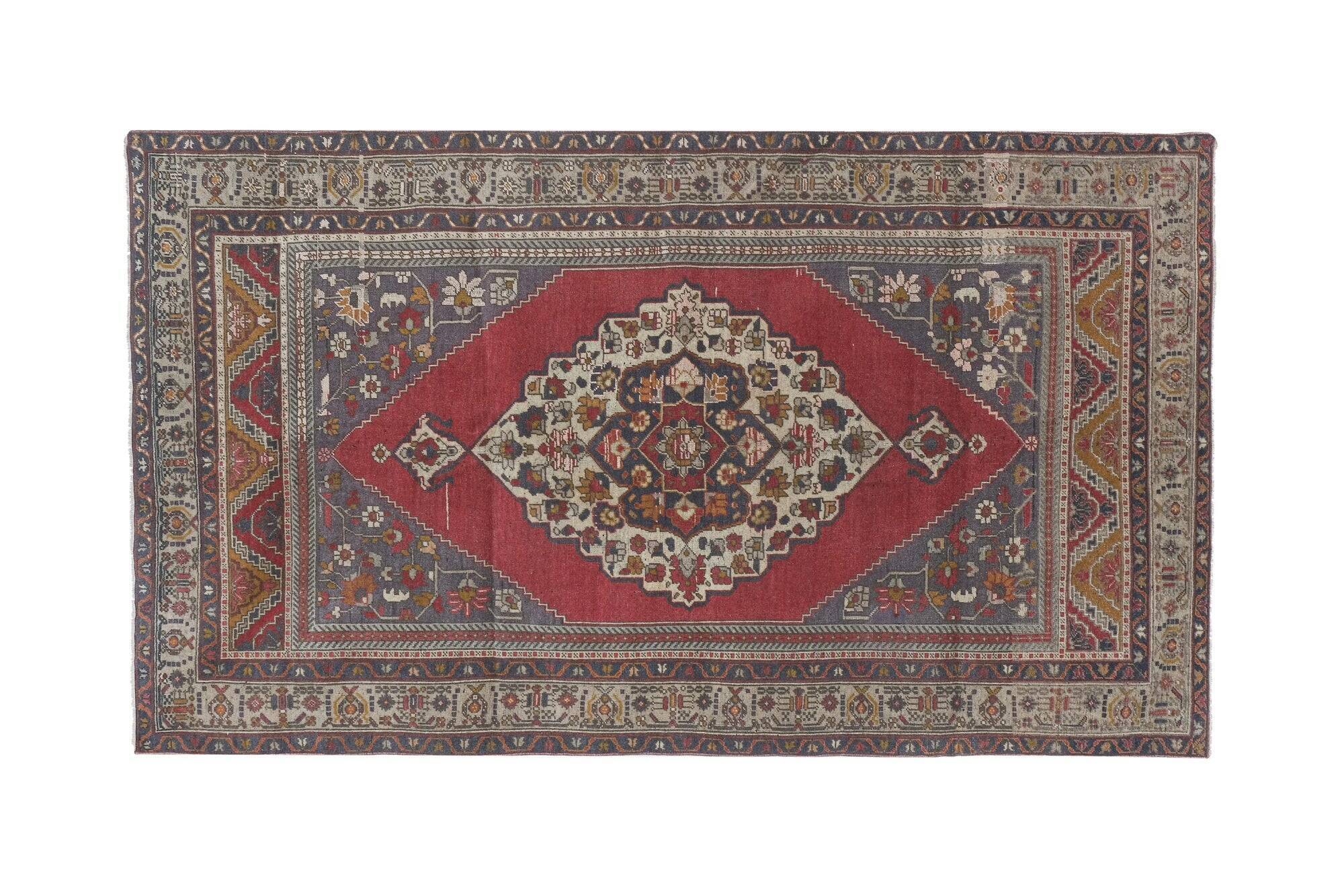 Vintage Turkish handmade rug 176x303 cm