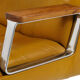Vaghi leather, aluminium and teak office chair 1970s