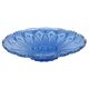 Rare French Fruit Bowl Blue Pressed Glass 33cm