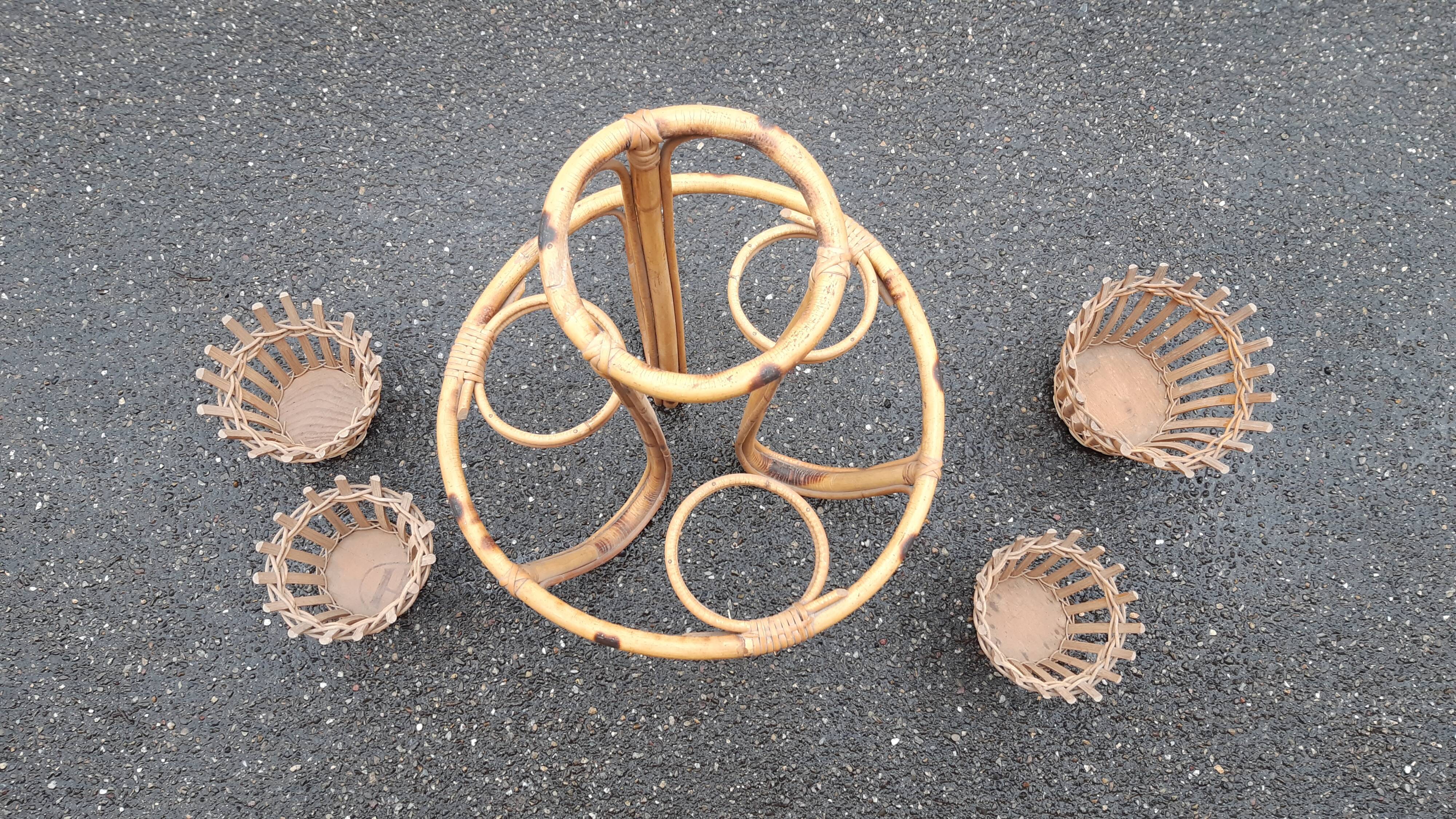 Rattan plant holder 1960