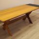 Solid oak dining table by Henning Kjærnulf, Denmark, 1960s