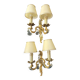 Pair of wall sconces candle holders with antique pendants