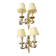Pair of wall sconces candle holders with antique pendants