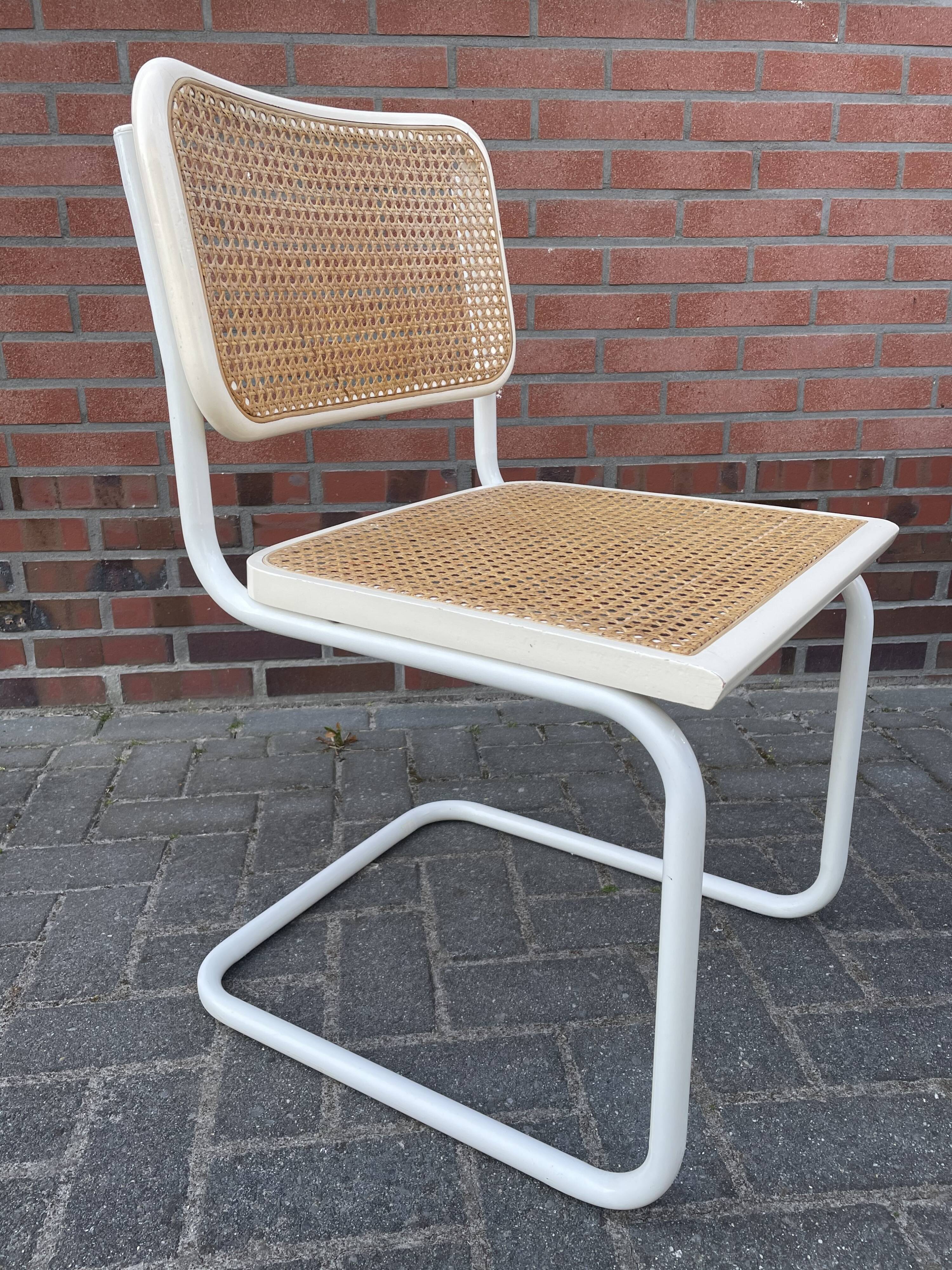 Cesca dining room chair designed by Marcel Breuer