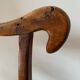 Antique wood and straw armchair