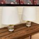 Pair of ceramic lamps "1950s scandinavian design".