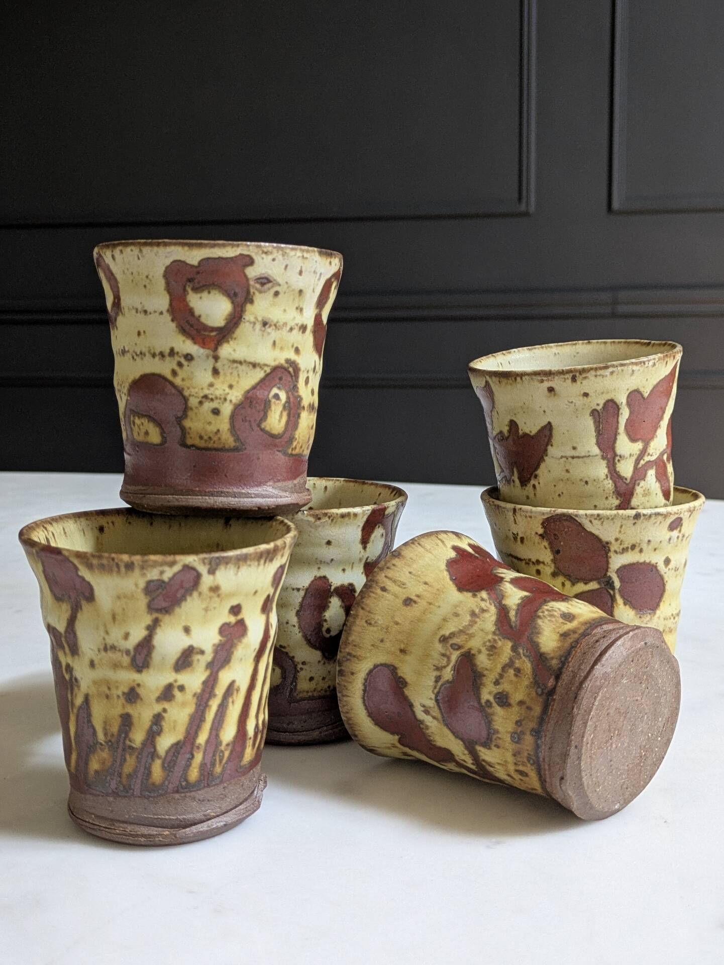 Set of six ''Yunomi'' cups Japanese Art
