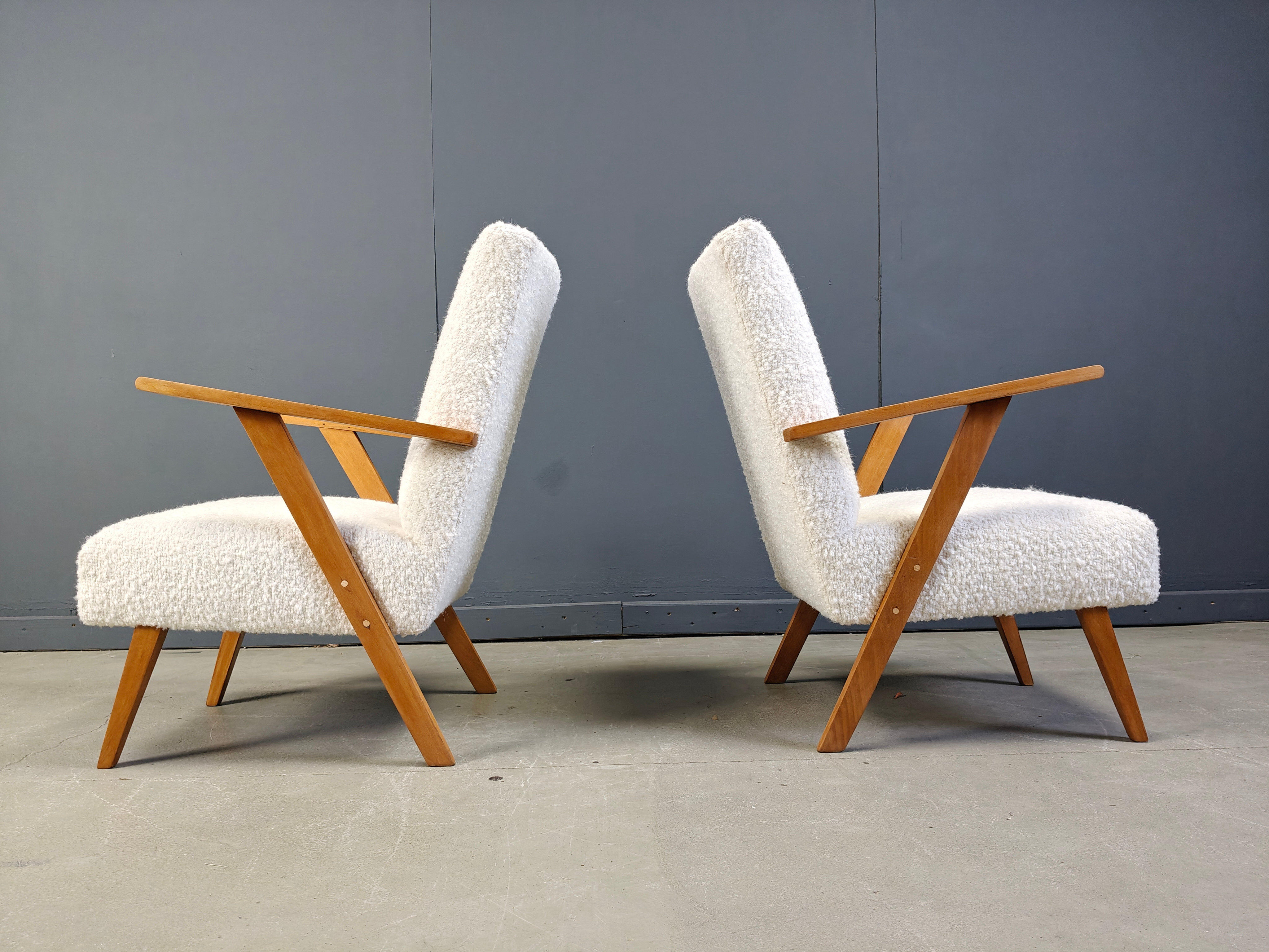 Pair of mid-century Dutch armchairs, 1960s