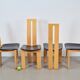 Vintage Beech and Leather Dining Chairs by Pietro Costantini for Ello, 1970s, Set of 4