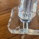Pair of Electrified Art Deco Candle Holders – Cut Crystal & Chrome Metal 1