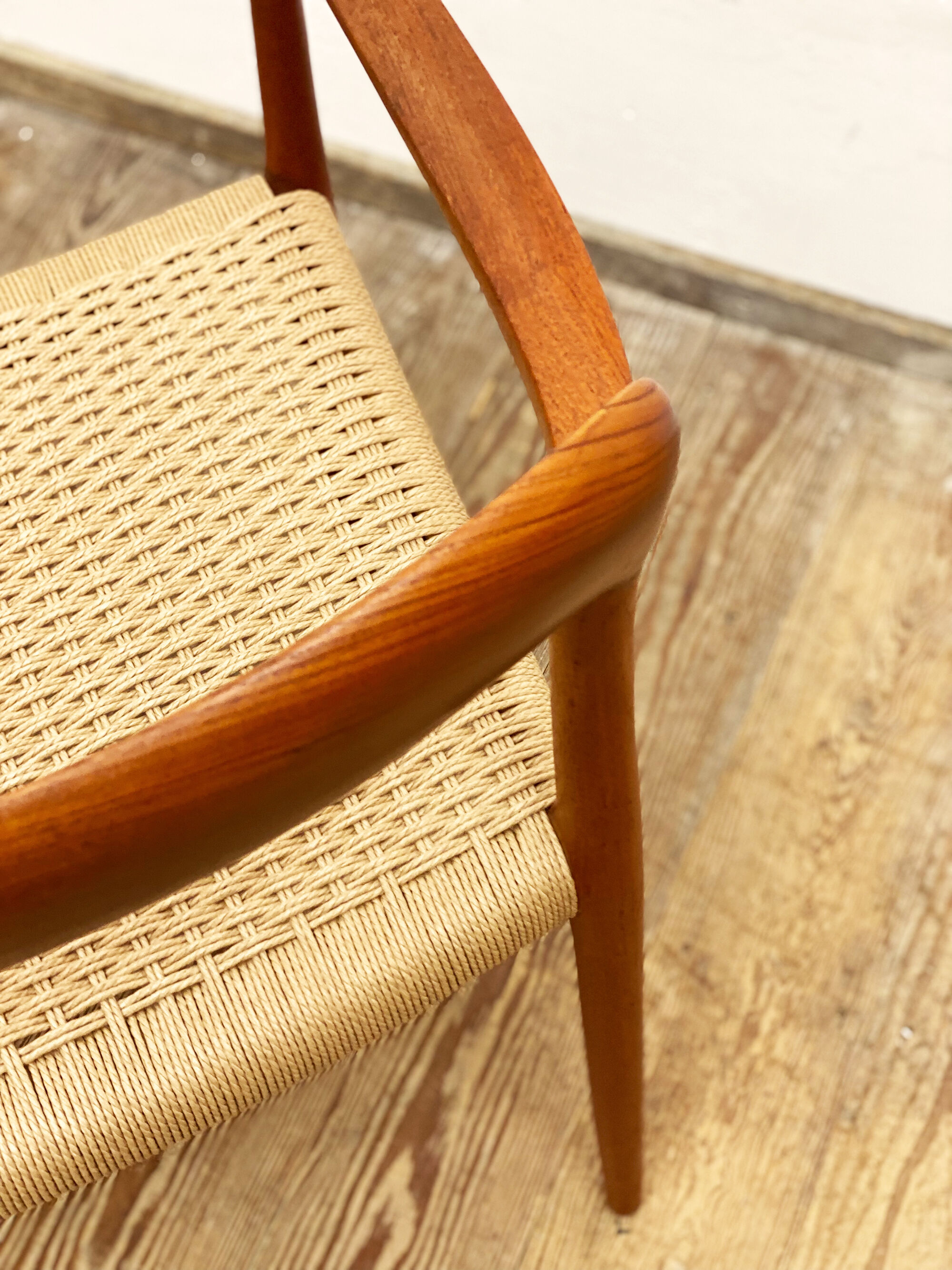 Mid century teak armrest chair by Niels O. Møller for J.L. Moller, Model 56, Denmark, 1950s