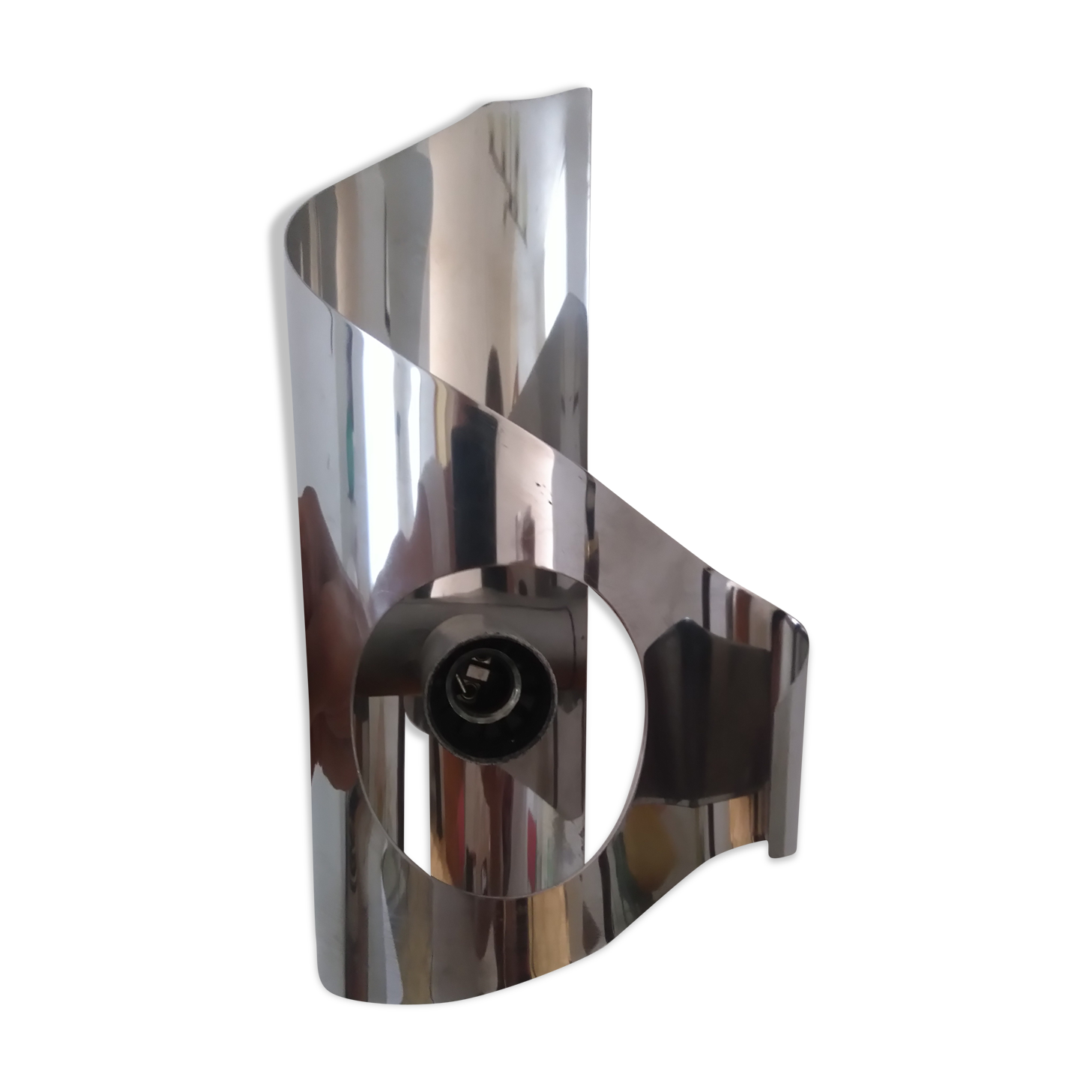Wall light steel chrome year 70