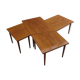 Scandinavian long teak coffee table set of 4 nest of tables 1960s