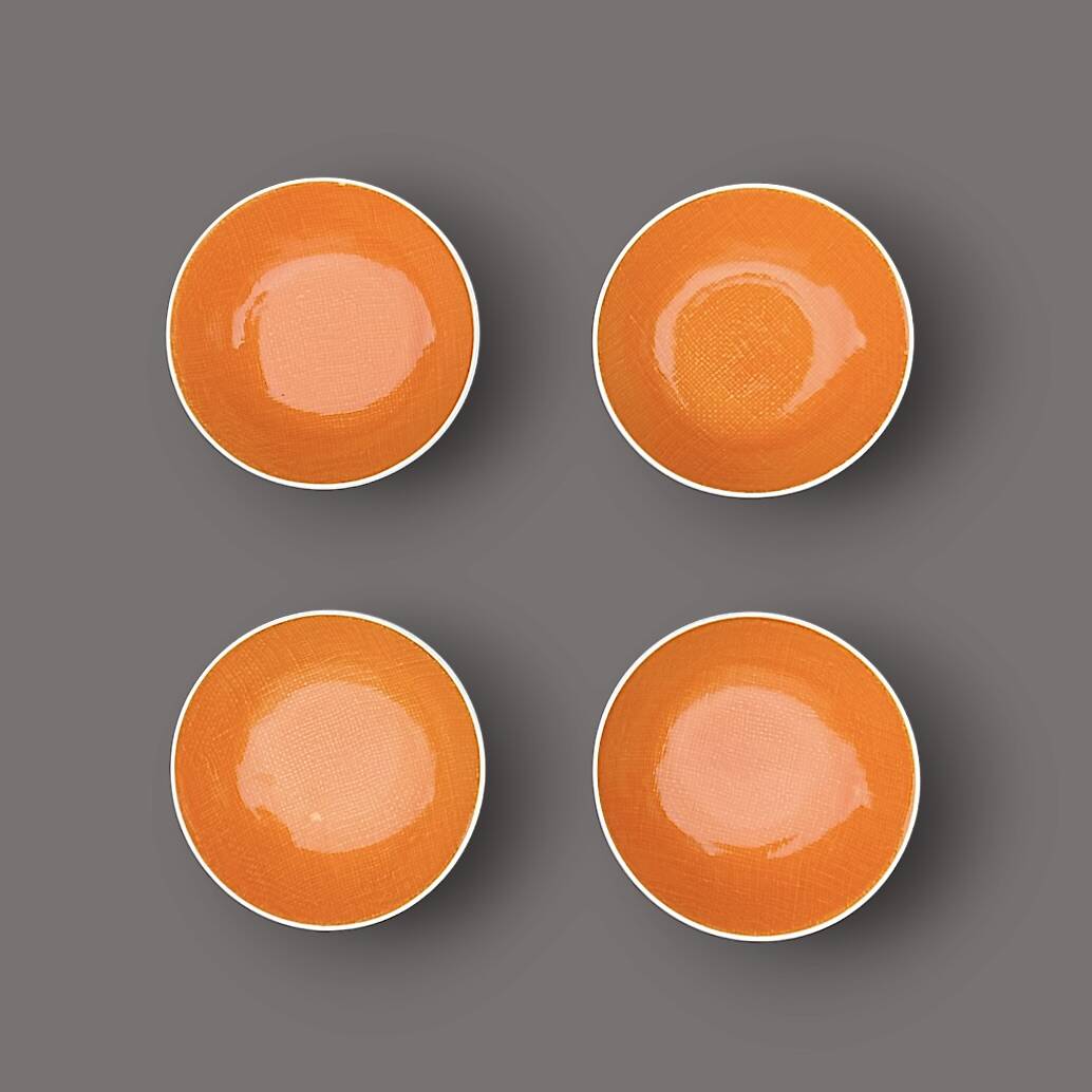 Set of 8 vintage Salins plates – Deauville Corail model