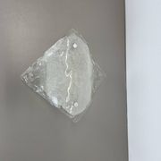 Large Organic Hollywood Regency Ice Glass Wall Light by Kalmar Lights, 1970