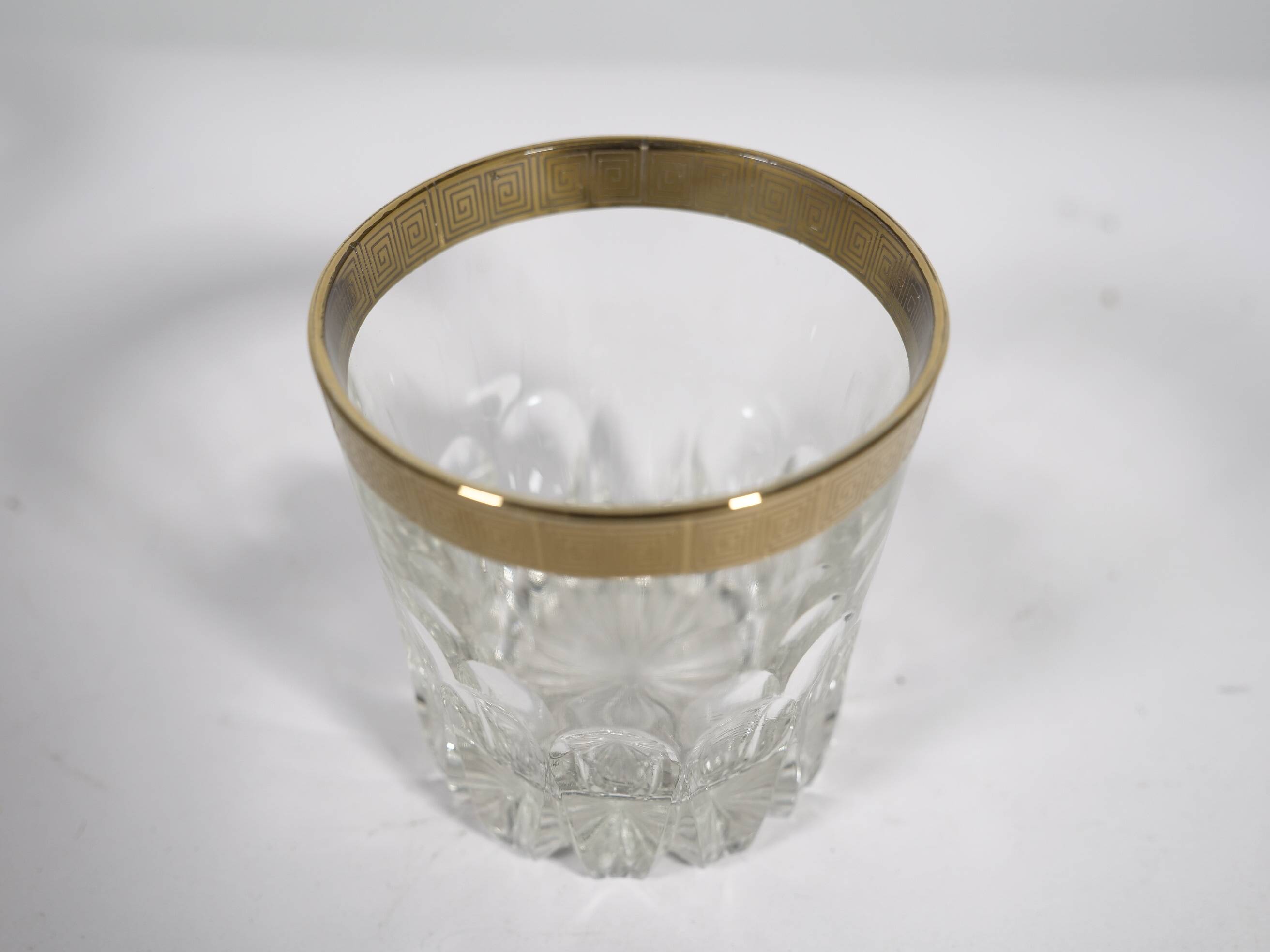 Whiskey Tumbler "Ritz" Glass with 24-Karat Gold Rim from Mäander, 1960s