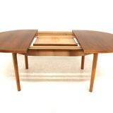 Scandinavian walnut dining table, sweden, 1960