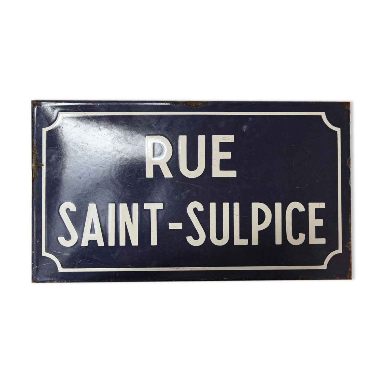 Old enamelled plaque - Rue Saint Sulpice Paris