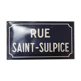 Old enamelled plaque - Rue Saint Sulpice Paris