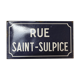 Old enamelled plaque - Rue Saint Sulpice Paris