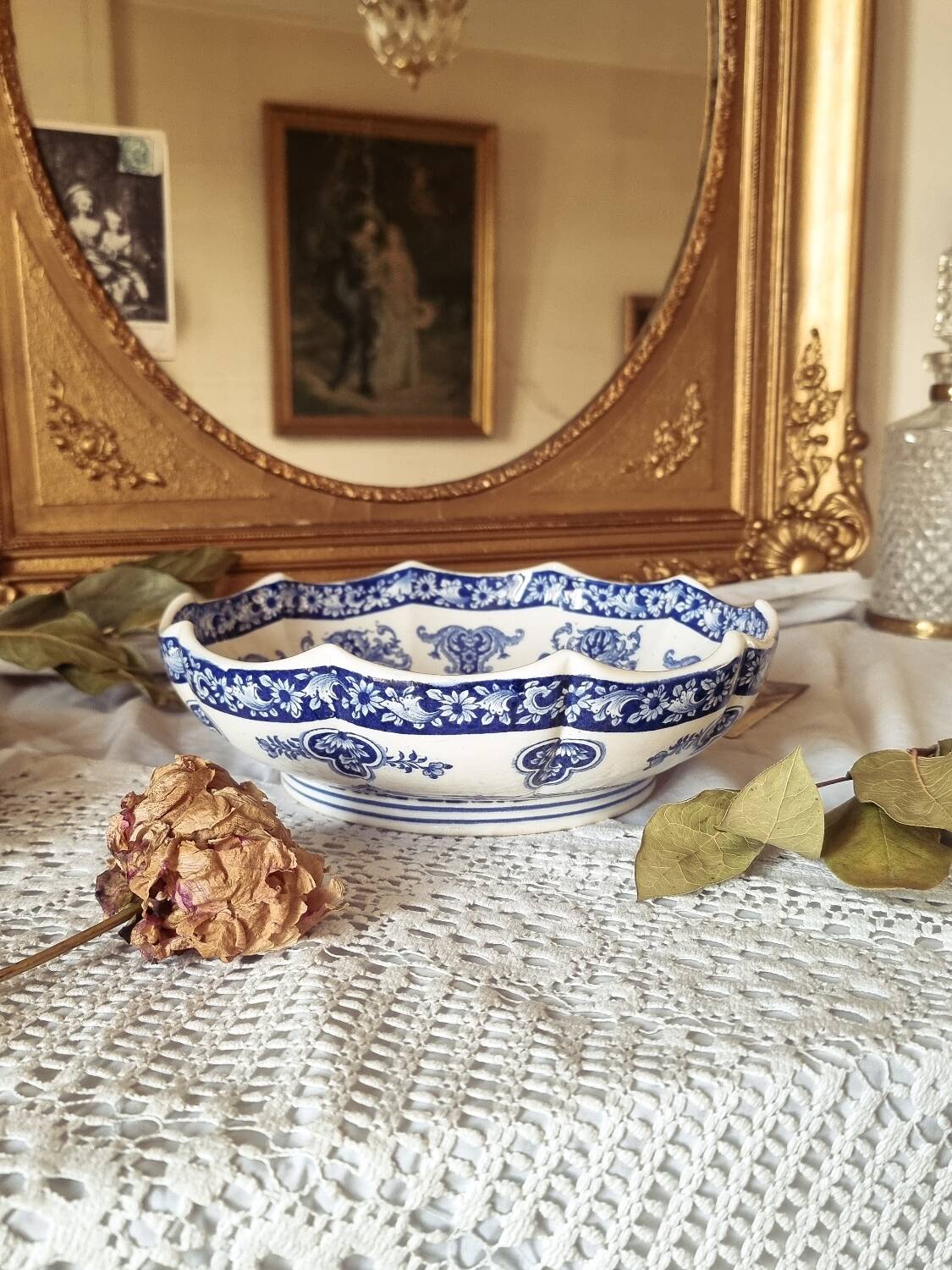 Large ironstone salad bowl, GIEN