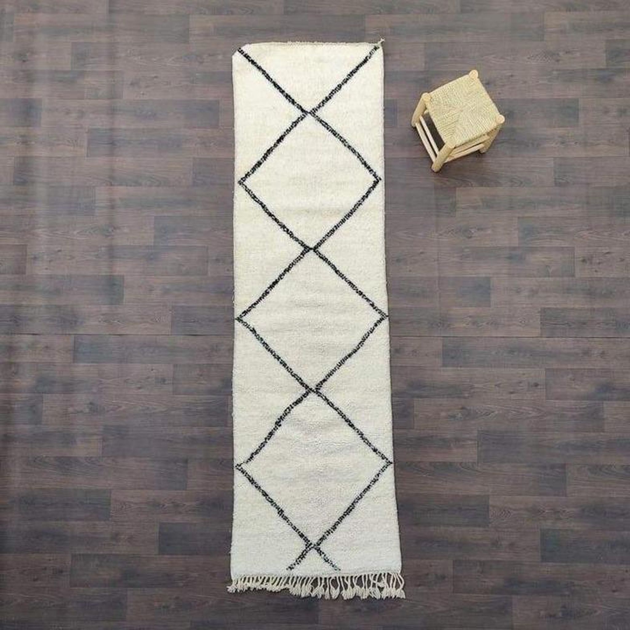 Tapis de couloir berbère beni ouarain 85x290 cm