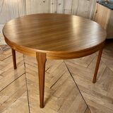 Scandinavian Style Extendable Round Teak Table -