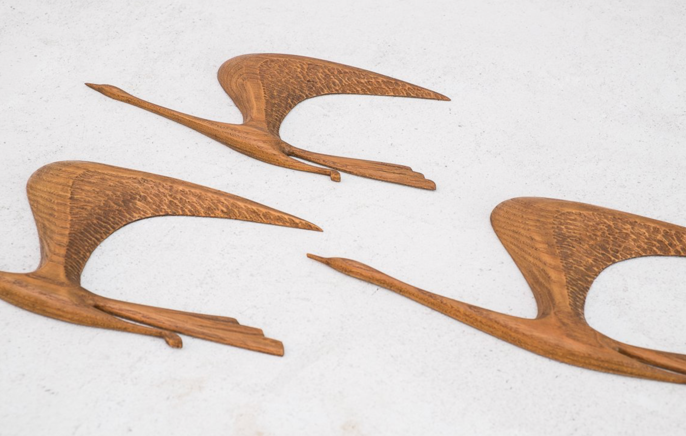 Flying Birds Mid-Century teak by Kunsthaus E. Oelker, 1960s, Set of 5