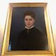 Portrait of a young girl on canvas late XIX century, signed and dated