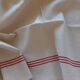 4 tea towels, rustic canvas, bistres.