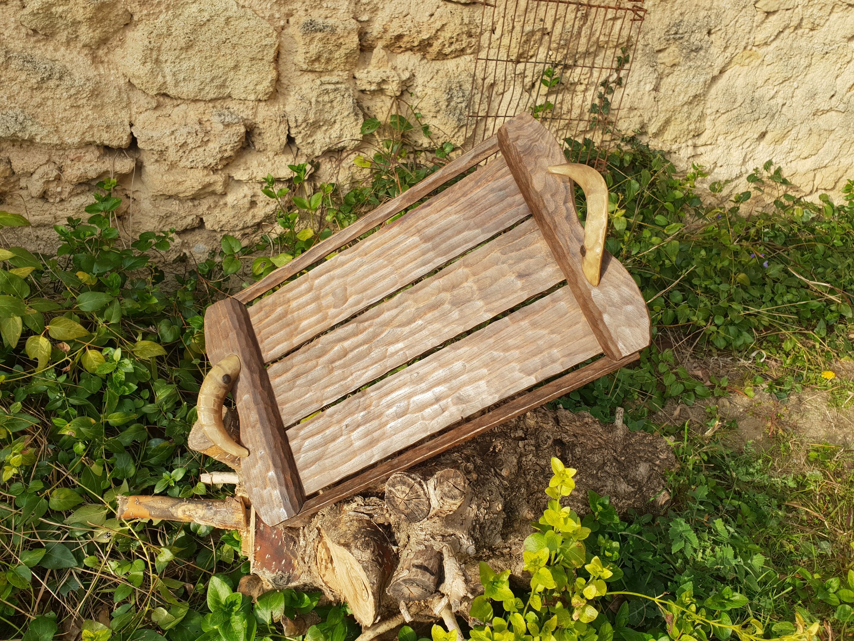 Plateau en chêne 1970