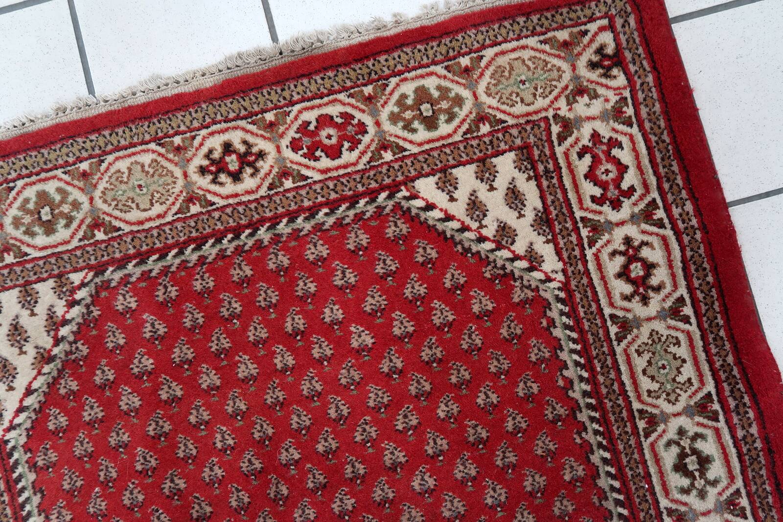 Tapis Seraband Vintage Fait Main en Laine – 92 x 161 cm- 1C941